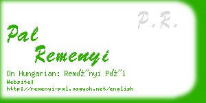 pal remenyi business card